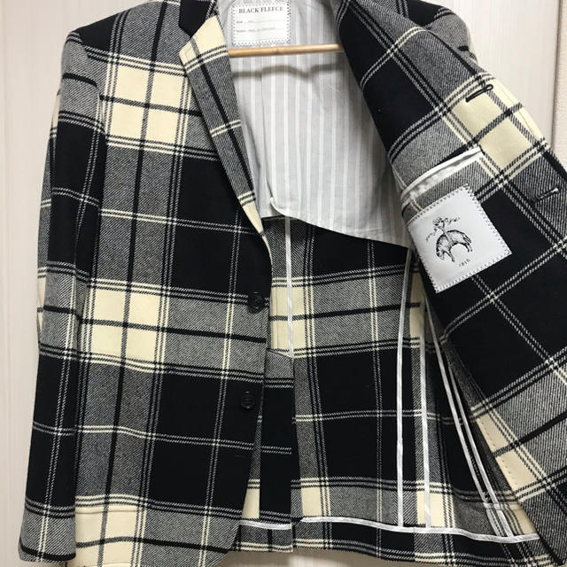 新着 BLACK FLEECE - BLACK FLEECE マドラスチェック ウールジャケット