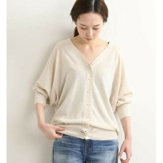 イエナ(IENA)のsilk cotton Vネックカーディガン(カーディガン)