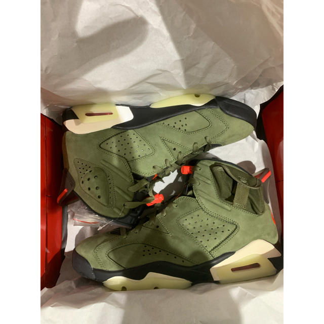 jordan6 travis scott靴/シューズ