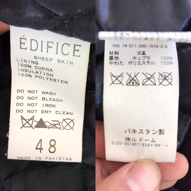 EDIFICE by MOSAMU's shop｜エディフィスならラクマ - EDIFICE.ラムレザー.ダブルライダース48の通販 人気安い