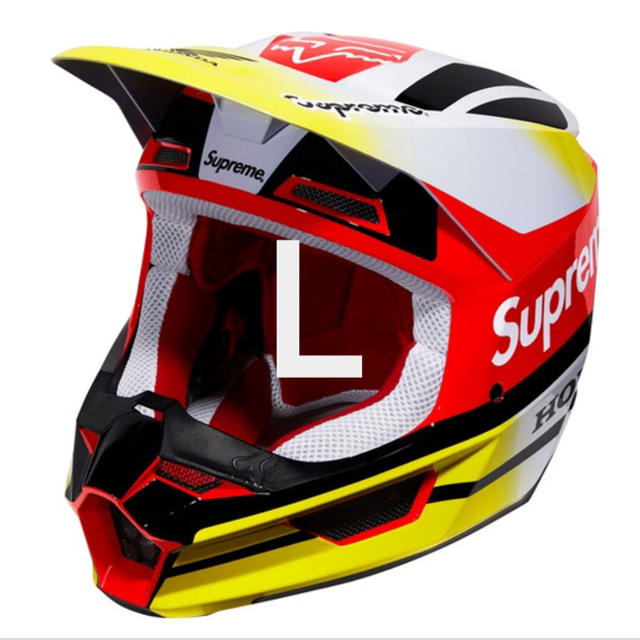 L Supreme Honda Fox Racing V1 helmet