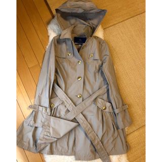 バーバリーブルーレーベル(BURBERRY BLUE LABEL)の美品本物バーバリーブルーレーベル人気フード付きスプリングコート♫専用品(スプリングコート)