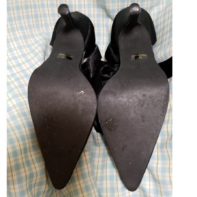 PEACH JOHN(ピーチジョン)のピーチ・ジョン　アンクルリボンパンプス　黒 レディースの靴/シューズ(ハイヒール/パンプス)の商品写真
