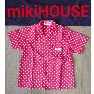 ミキハウス(mikihouse)のドット 水玉 シャツ Tシャツ 90cm キッズ mikiHOUSE ミキハウス(Tシャツ/カットソー)