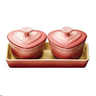 ルクルーゼ(LE CREUSET)のル・クルーゼ♡ラムカン ハートココット ローズクォーツ(食器)