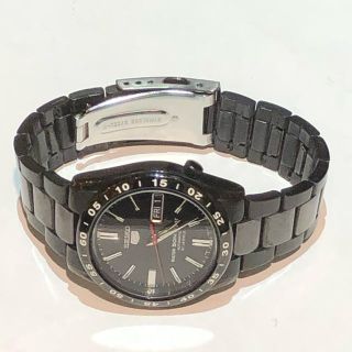 セイコー(SEIKO)の美品 SEIKO セイコー 腕時計 メンズ 黒 7S26 02TO 50M防水(腕時計(アナログ))