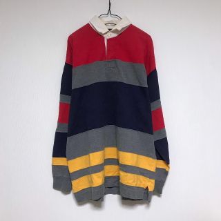 ギャップ(GAP)のオールド ギャップ ラガーシャツ 長袖 ポロシャツ ビック ボーダー (ポロシャツ)