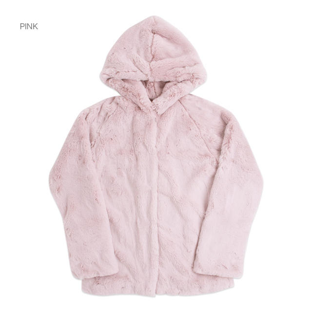 Katie(ケイティー)のkatie  BUNNY CLUB hooded coat pink レディースのジャケット/アウター(毛皮/ファーコート)の商品写真