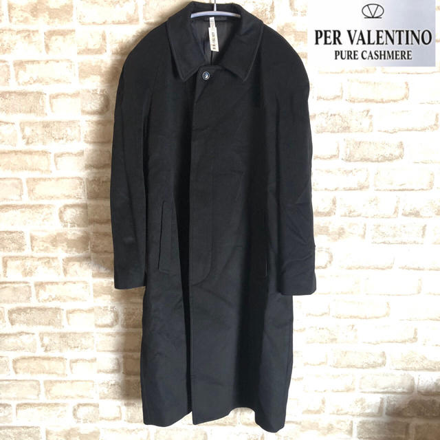 PER VALENTINO カシミヤ ロングコート M ブラック