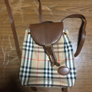 バーバリー(BURBERRY)のバーバリー リュック チェック ブラウン系(リュック/バックパック)