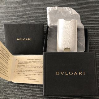 ブルガリ(BVLGARI)のBVLGARIライターケース（レザー、ホワイト）(その他)