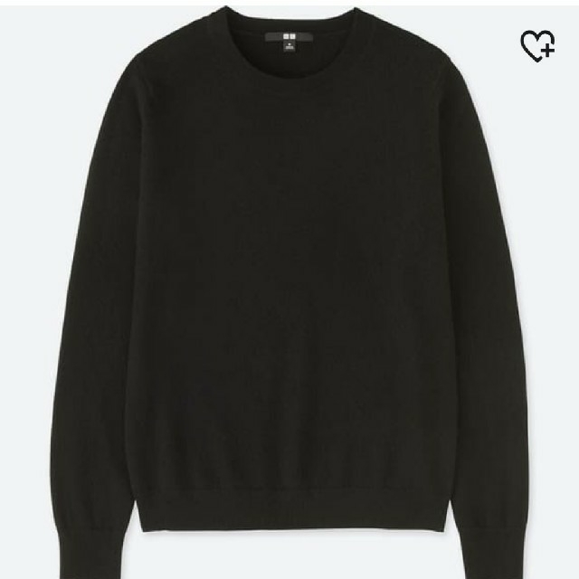 UNIQLO(ユニクロ)のユニクロ カシミヤクルーネックセーター/ブラック/ニット/L レディースのトップス(ニット/セーター)の商品写真