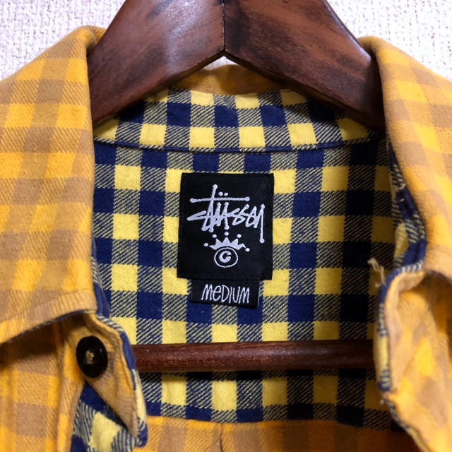 STUSSY - STUSSY チェックシャツ 黄色 ネルシャツの通販 by Hitoshiro｜ステューシーならラクマ