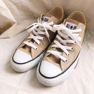 コンバース(CONVERSE)の美品★希少なベージュ CONVERSE コンバース OX ★ 24.5(スニーカー)