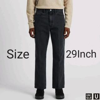 ユニクロ(UNIQLO)の❰新品❱　Uniqlo-U ストレートジーンズ　ダークグレイ　Size-29(デニム/ジーンズ)