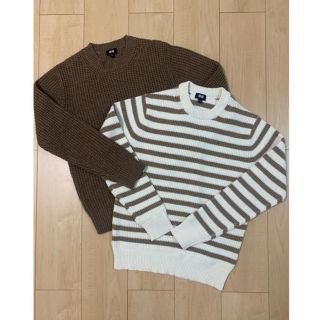 ユニクロ(UNIQLO)のUNIQLO 定番ニット　ブラウン　men's ladies GU ZARA (ニット/セーター)