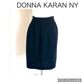 ダナキャラン(Donna Karan)のDONNA KARAN  黒 バルーンタイトスカート(ひざ丈スカート)