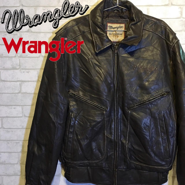 【Wrangler】OUTERWEAR 革ジャン 本革 レザージャケットMサイズ