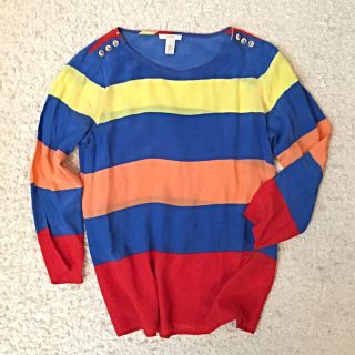 ロンハーマン(Ron Herman)のJCREWシルクマリンボーダートップス(シャツ/ブラウス(長袖/七分))