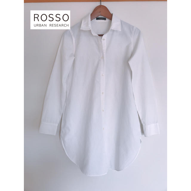 URBAN RESEARCH ROSSO(アーバンリサーチロッソ)のアーバンリサーチ ロッソ 白シャツ シャツワンピ ロングシャツ レディースのトップス(シャツ/ブラウス(長袖/七分))の商品写真