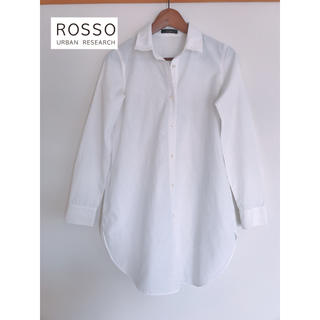 アーバンリサーチロッソ(URBAN RESEARCH ROSSO)のアーバンリサーチ ロッソ 白シャツ シャツワンピ ロングシャツ(シャツ/ブラウス(長袖/七分))