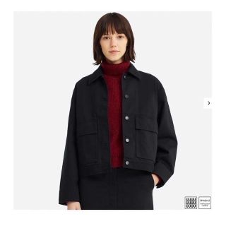 ユニクロ(UNIQLO)の売約済み ☆美品☆ Uniqlo U ワークジャケット 黒 M (Gジャン/デニムジャケット)