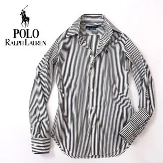 ラルフローレン(Ralph Lauren)のラルフローレン　Super SlimFit◎モノトーンストライプシャツ(シャツ/ブラウス(長袖/七分))