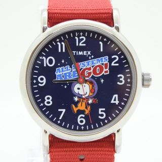 スヌーピー(SNOOPY)のTIMEX SPACE SNOOPY WEEKENDER 赤 新品(腕時計)