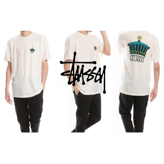 クルーネックＬ着丈STUSSY ステューシー THE CROWN PIG. DYED TEE