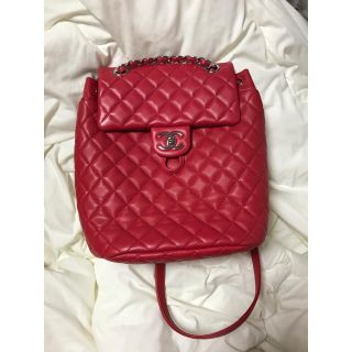 シャネル(CHANEL)のCHANEL バックパック　 赤　レッド　人気　リュック　レザー　革　シャネル(リュック/バックパック)