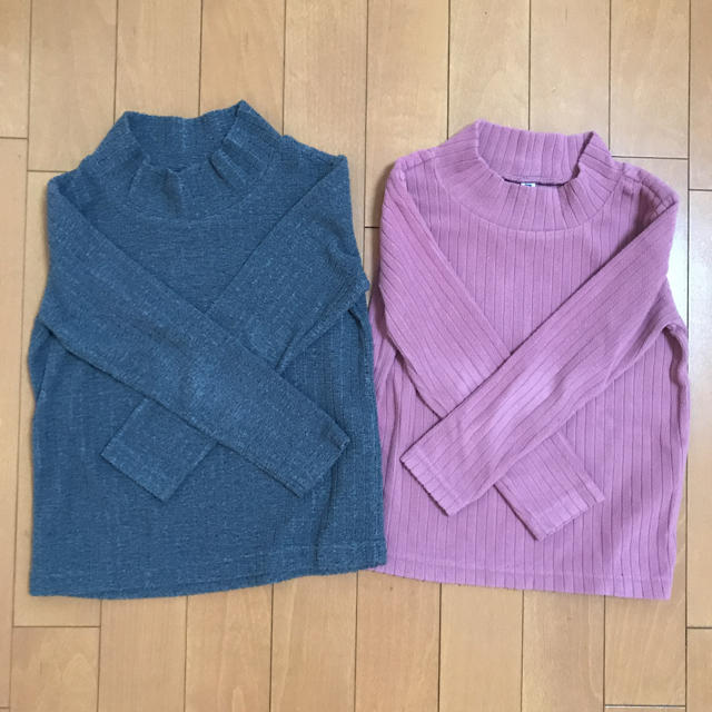 UNIQLO(ユニクロ)のユニクロ タートルネック 110㎝ ２枚セット キッズ/ベビー/マタニティのキッズ服女の子用(90cm~)(ニット)の商品写真