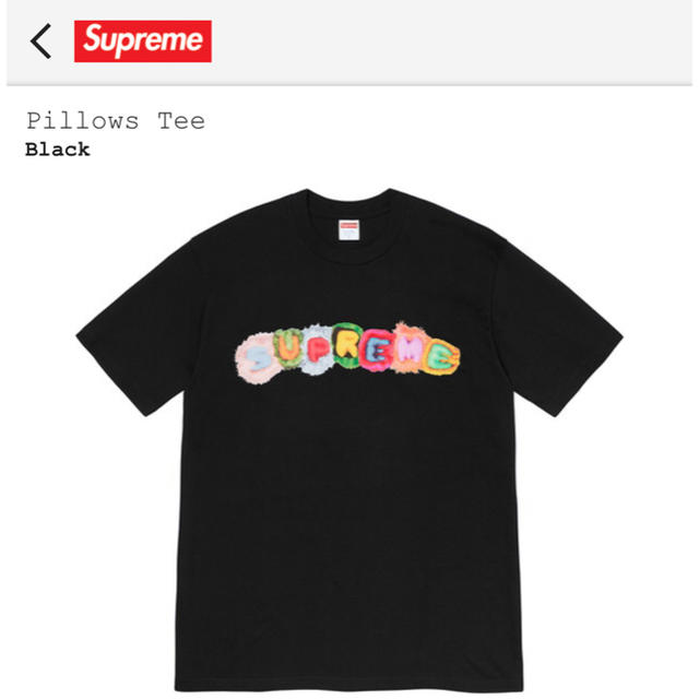 Supreme 19AW Pillows Tee ブラック 黒 L