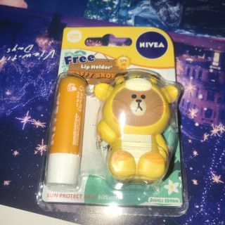 ニベア(ニベア)のニベア リップ LINE FRIENDS  ライン  ブラウン NIVEA (リップケア/リップクリーム)