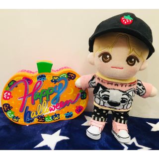 セブンティーン(SEVENTEEN)のk-pop 20cm ぬいぐるみ洋服　わんちゃんピンク　seventeen (アイドルグッズ)