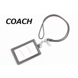 コーチ(COACH)のR-533 COACH コーチ レザー パスケース 定期ケース ダークブラウン(名刺入れ/定期入れ)
