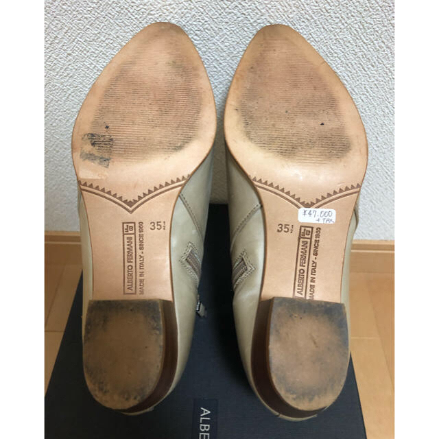 【美品】ALBERTO FERMANI ショートブーツ 35.5 グレージュ