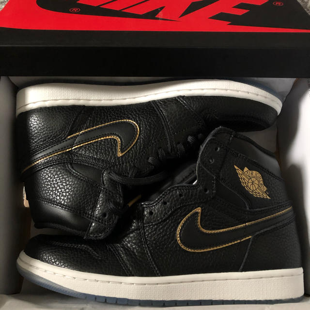 nike air jordan 1 retro hi og 黒金　極美品