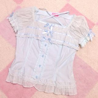 アンジェリックプリティー(Angelic Pretty)のカットソー サックス アンプリ(シャツ/ブラウス(半袖/袖なし))