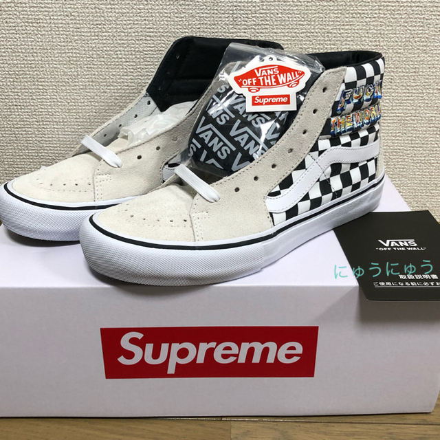 Supreme × VANS FTW Sk8-Hi  US8.5  White