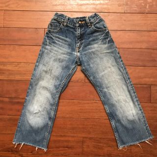 リーバイス(Levi's)の美品‼︎ リーバイス キッズ130 カットオフ ストレートデニムパンツ(パンツ/スパッツ)