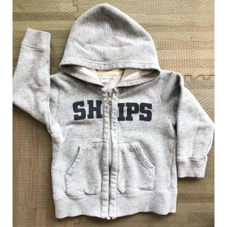 シップス(SHIPS)の値下げ☆SHIPS ジップアップ ロゴパーカー 90 トップス 上着(カーディガン)