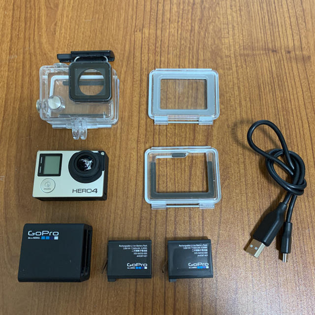 Gopro Hero4 + バッテリー含む付属品