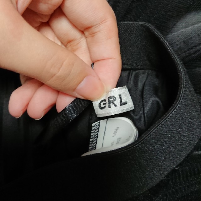 GRL(グレイル)のGRL プリーツ チュールスカート ブラック レディースのスカート(ロングスカート)の商品写真