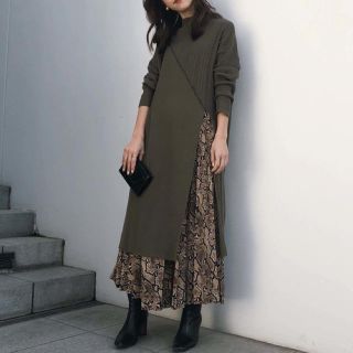 アメリヴィンテージ(Ameri VINTAGE)のアメリヴィンテージ BIAS CORD LONG KNIT(ニット/セーター)