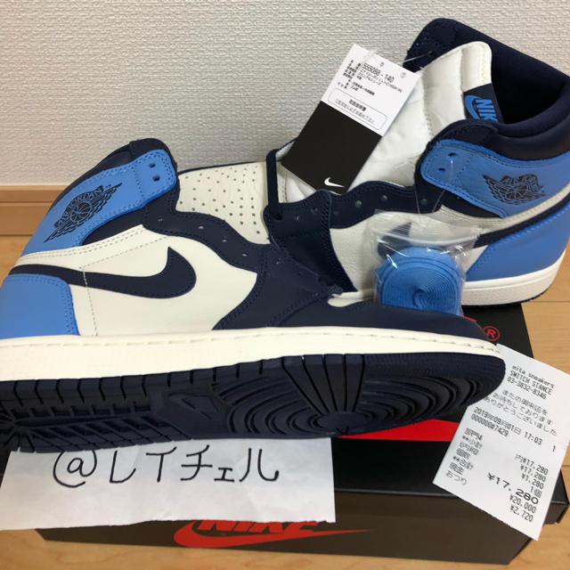 ミタ購入 AIR JORDAN 1 RETRO OG OBSIDIAN 27.5