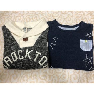 マザウェイズ(motherways)の美品 襟付き トレーナー 宇宙柄 ロンT カットソー ニット 2点セット 110(Tシャツ/カットソー)