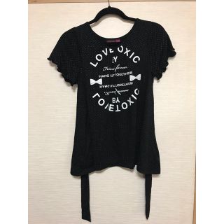 ラブトキシック(lovetoxic)のlove toxic 女児チュニック 150cm 黒(Tシャツ/カットソー)