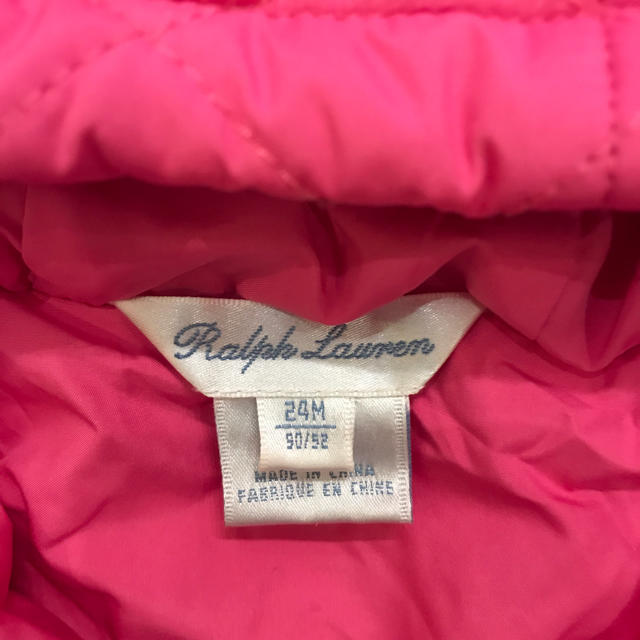 Ralph Lauren(ラルフローレン)の再値下げ！ ラルフローレン ダウン ピンク 90 キッズ/ベビー/マタニティのキッズ服女の子用(90cm~)(ジャケット/上着)の商品写真