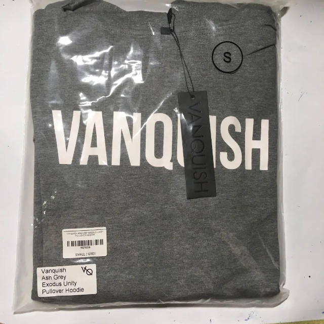 VANQUISH(ヴァンキッシュ)のVANQUISH FITNESS アッシュグレー プルオーバー フーディ S スポーツ/アウトドアのトレーニング/エクササイズ(トレーニング用品)の商品写真