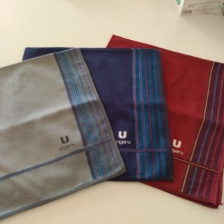 ユーバイウンガロ(U by ungaro)の紳士　ハンカチ　3枚セット　used(ハンカチ/ポケットチーフ)